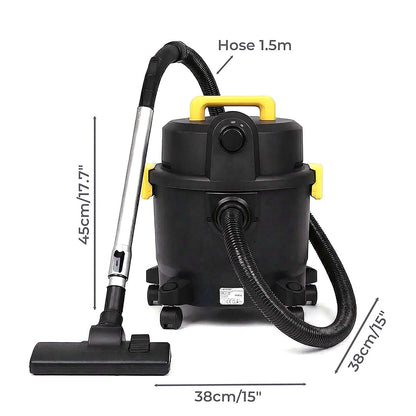 Spector Wet and Dry Cylinder Vacuum Cleaner Powerful Suction HEPA 1000W 15L