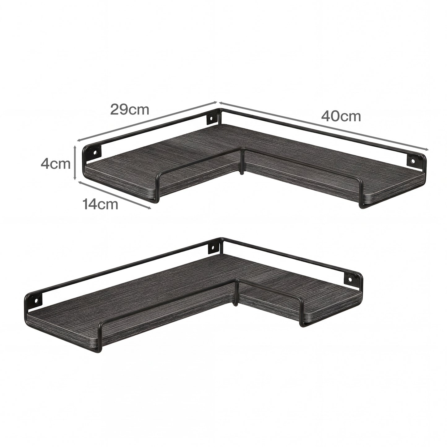 Levede Wall Shelves Floating 2pc Kitchen Corner Shelf Unit Home Sotrage Decor