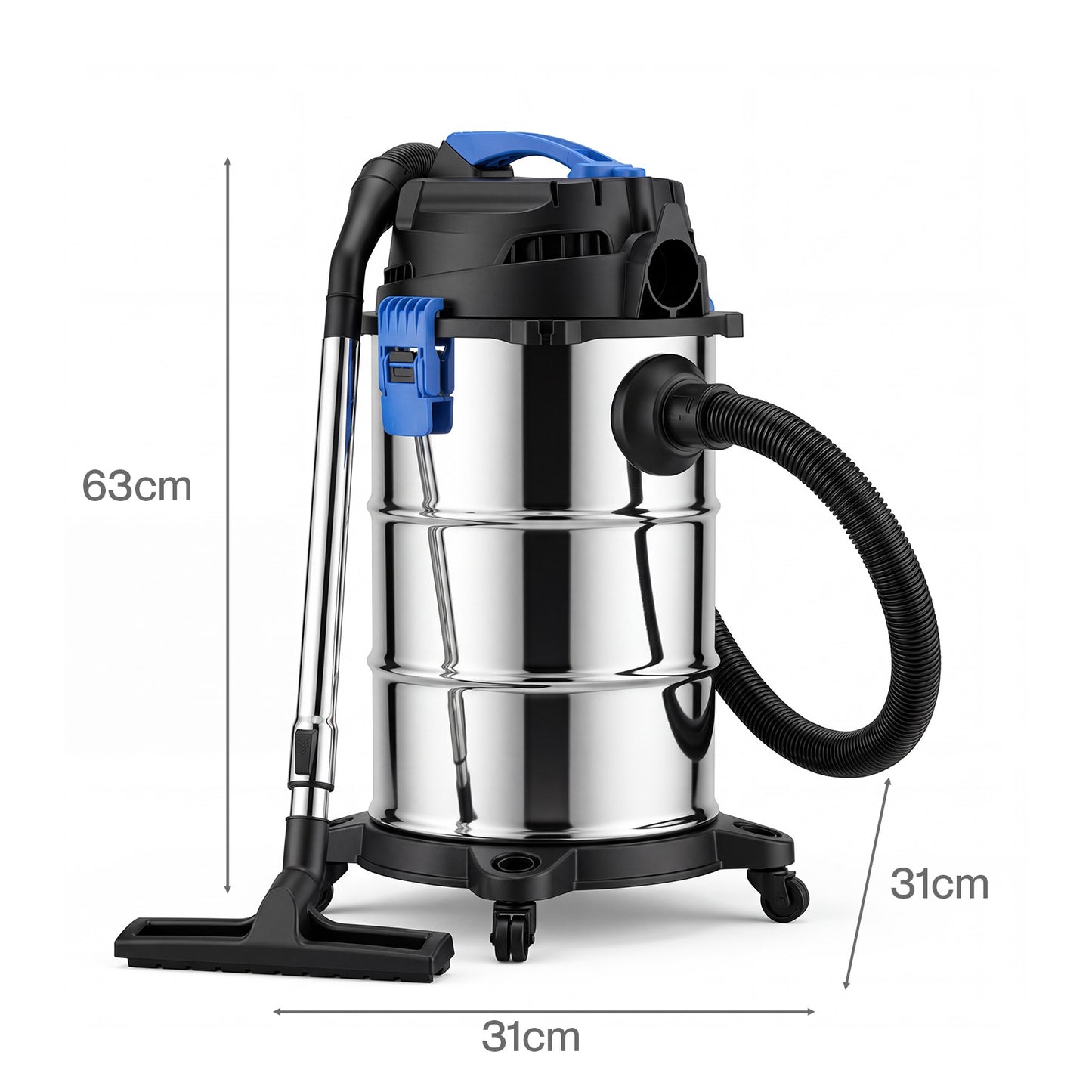 Spector Wet Dry Vacuums Cleaner Heavy Duty 30L Wheeled Powerful Compact Cleaning