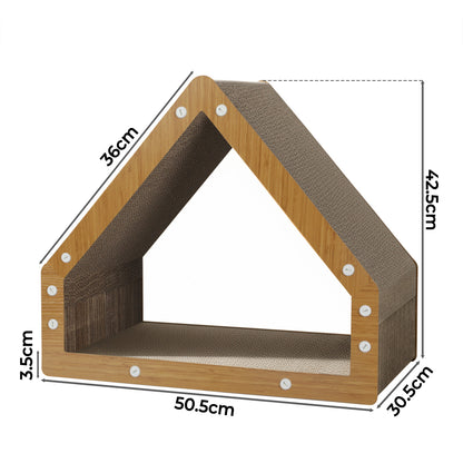 Skylos Cat Scratching Board House Corrugated Cardboard Cat Scratcher Indoor