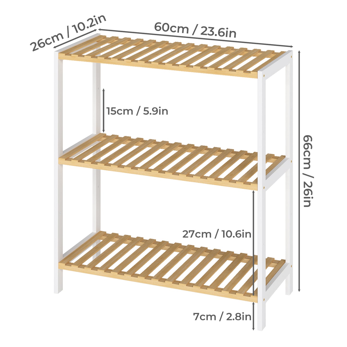 Levede 3-Tier Bamboo Shoe Rack Stand Adjustable Wooden Storage Shelf Organiser