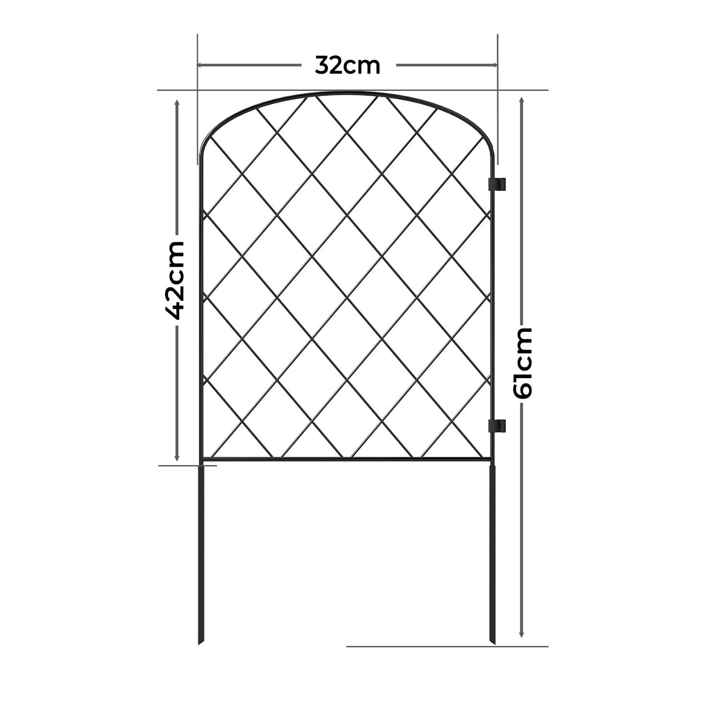 Levede 10 Pack Animal Barrier Metal Decorative Garden Fence Pet Border Outdoor
