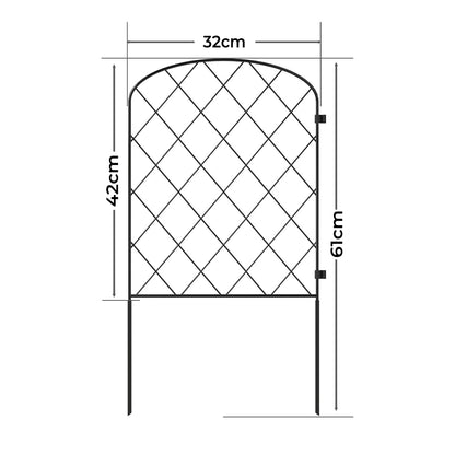 Levede 10 Pack Animal Barrier Metal Decorative Garden Fence Pet Border Outdoor