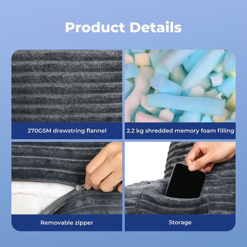 Lavio Backrest Reading Pillow Lumbar Support Arm Seat Cushion Machine Washable