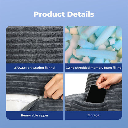 Lavio Backrest Reading Pillow Lumbar Support Arm Seat Cushion Machine Washable