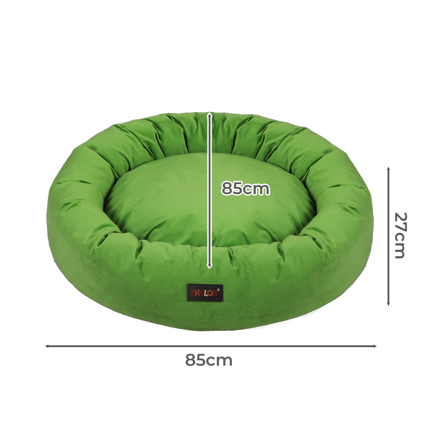 Skylos Dog Bed Donut Soft Large Cat Beds For Calming Pet Anti Anxiety Washable L