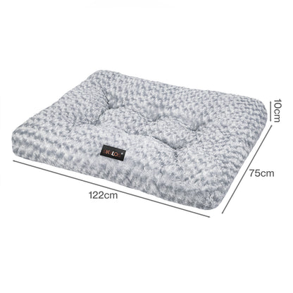 SKYLOS Large Dog Bed Plush Soft Rose Velvet Non-Slip Pet Crate Keneel Mat 4XL