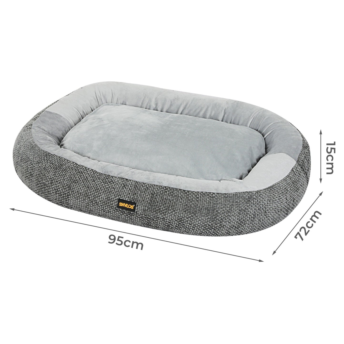 Skylos Pet Bed Large Washable Plush Orthopedic Pet Sofa Cushion Mat Soft Indoor