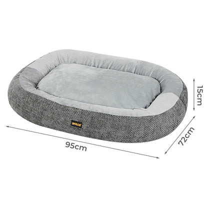 Skylos Pet Bed Large Washable Plush Orthopedic Pet Sofa Cushion Mat Soft Indoor