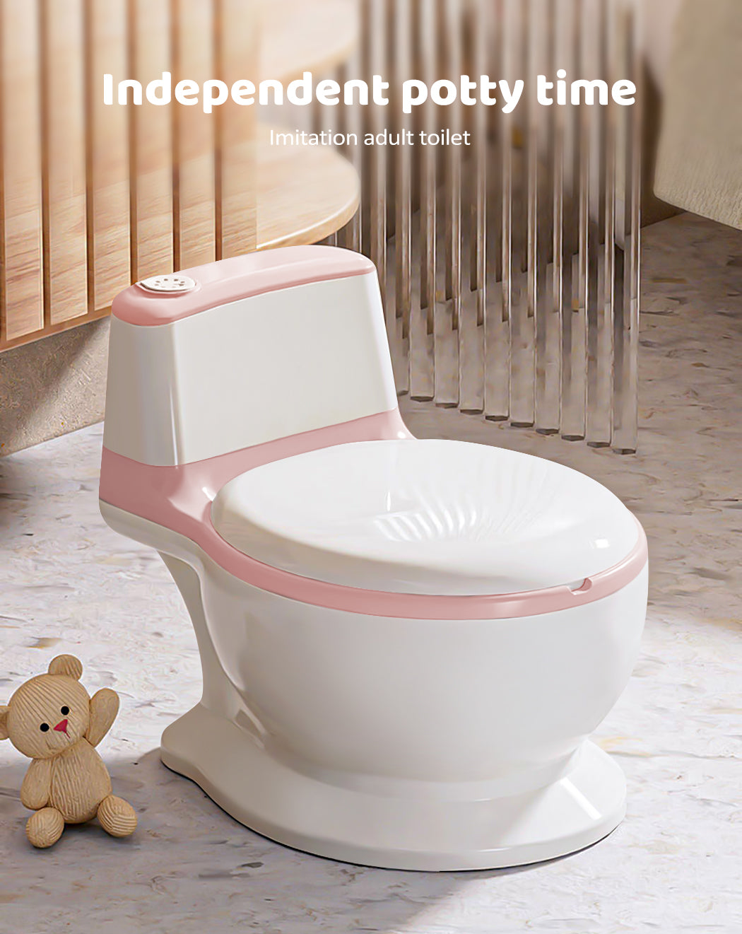 Dekko Kids Potty Trainer Seat Safety Toilet Training Toddler Non-Slip Pink