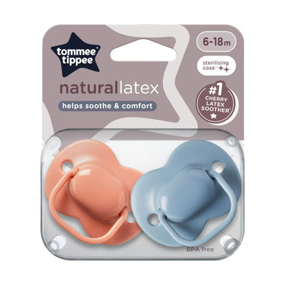 Tommee Tippee Cherry Latex Soother 6-18m 2pk