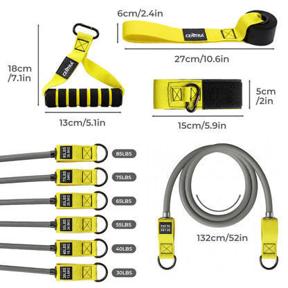 Resistance Bands Set with Handle Latex Home Crossfit Yoga Tube Strength Training
