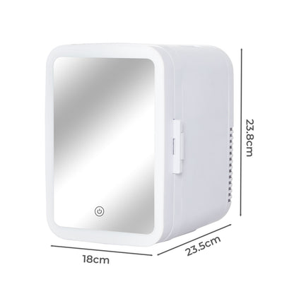 Spector Mini Fridge 5L Portable Tabletop Cooler Warmer LED Makeup Mirror Bedroom