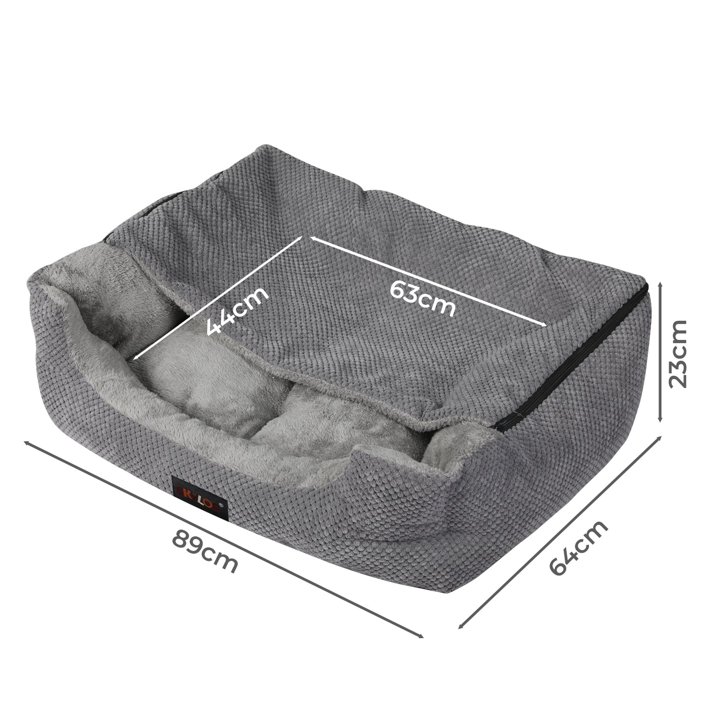 Skylos Extra Large Dog Bed Pet Cave Bed Washable Non Slip Removable Blanket XL