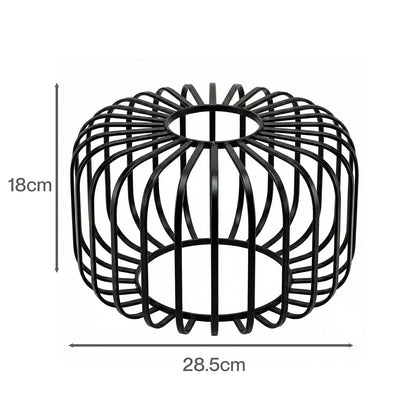 Emitto Industrial Ceiling Pendant Light Shade Black Metal Cage Lamp Shade 28.5cm
