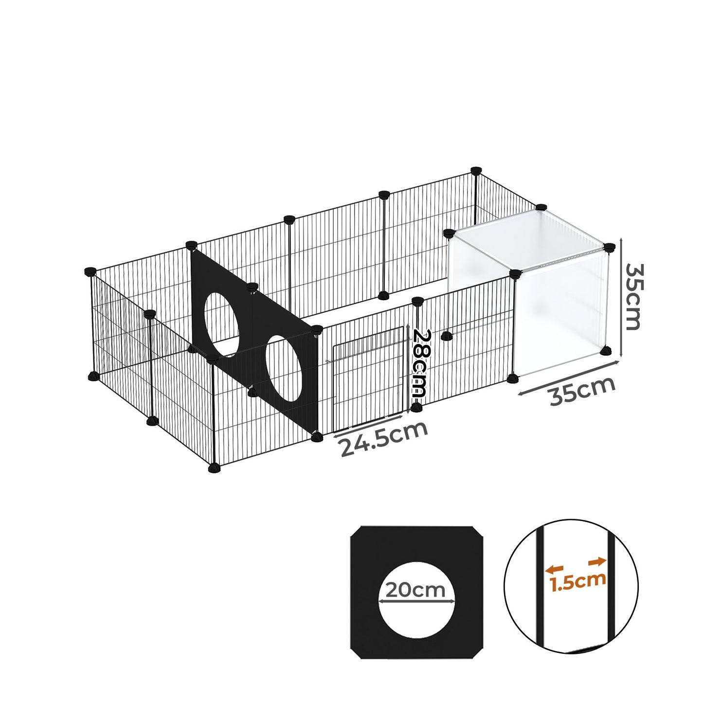 Small Animal Playpen Puppy Rabbit Fence Hamster Exercise Run Enclosure Indoor