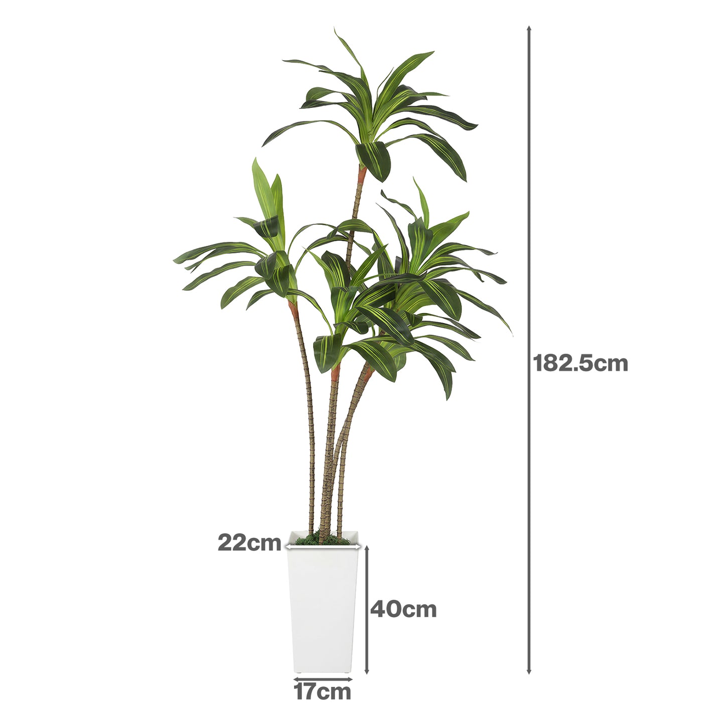 Levede Artificial Dracaena Tree 182cm Realistic Fake Plant with Pot Home Decor