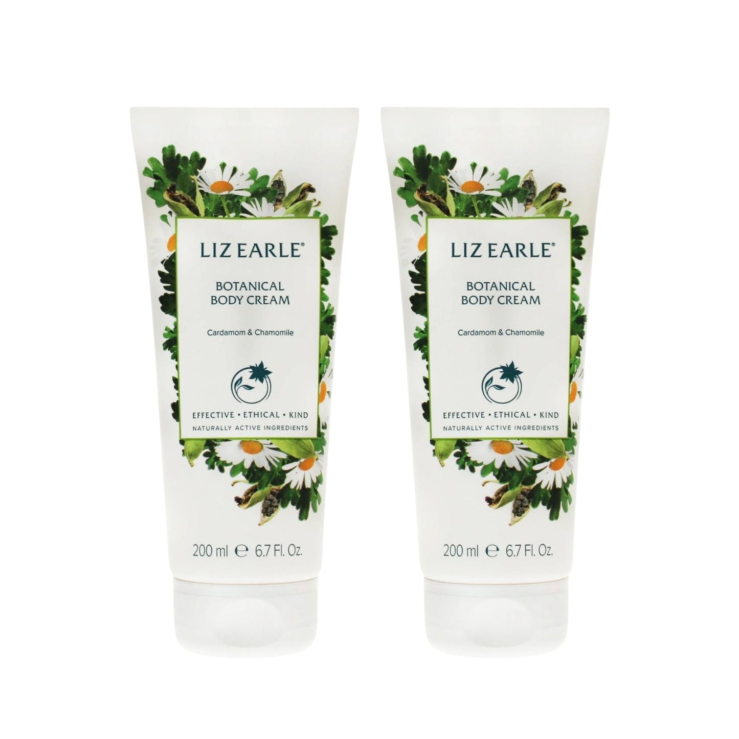 Liz Earle 200ml Body Cream Chamomile & Cardamom x2