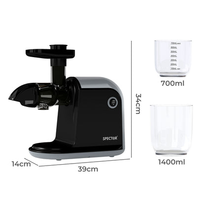 Spector Cold Press Juicer Slow Juicer 150W Fruit Vegetable Health Processor