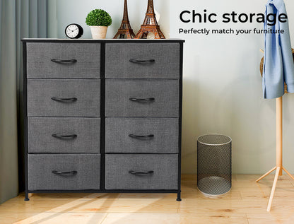 Levede Fabric Chest of 8 Drawers Storage Organizer Bedroom Home Furniture Unit