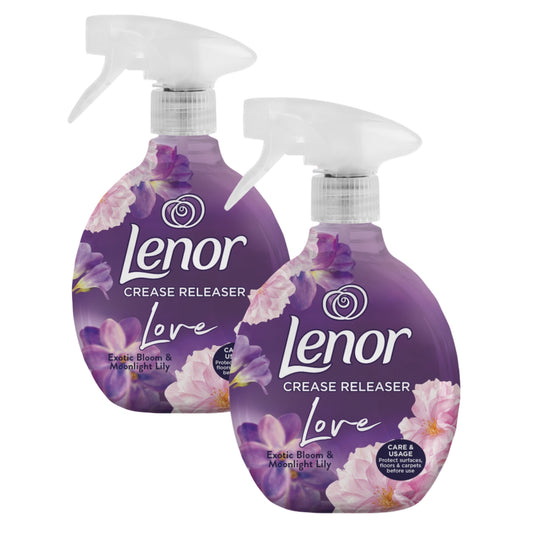 Lenor Crease Releaser Spray Exotic Bloom & Moonlight Lily 500ml x2