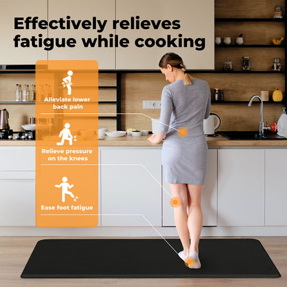 Marlow 2 Piece Kitchen Mat Runner Set Non-slip Washable Anti Fatigue Floor Mats