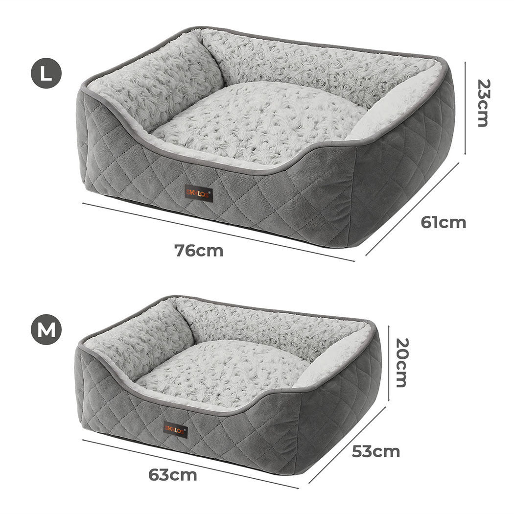 Skylos Large Dog Calming Bed Pet Puppy Fluffy Plush Cushion Waterproof  Washable