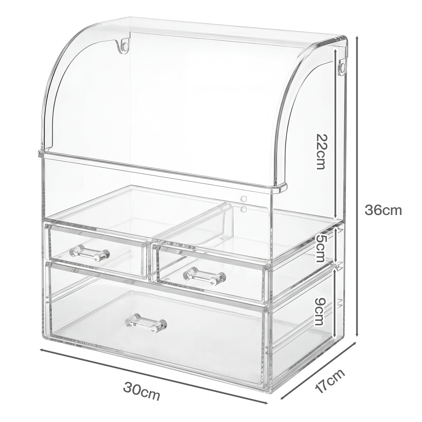 ilus Makeup Storage Organiser Acrylic Cosmetics Organizer Beauty Clear Color