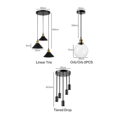 Emitto Pendant Light Modern Hanging Lamp Vintage Industrial E27 Ceiling Light