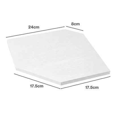 Levede 2 Pack Floating Corner Shelves Cable Cut-Out Wall Mounted Storage White