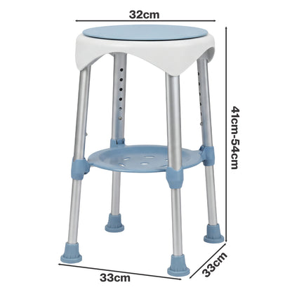 Levede Shower Chair Swivel 6-Level Adjustable Height Shower Bath Stool Seat