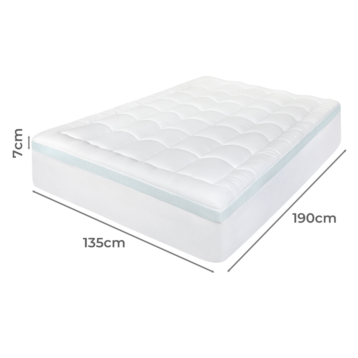 Lavio Quilted Mattress Protector Double Extra Deep Memory Foam Fitted Bed Cover