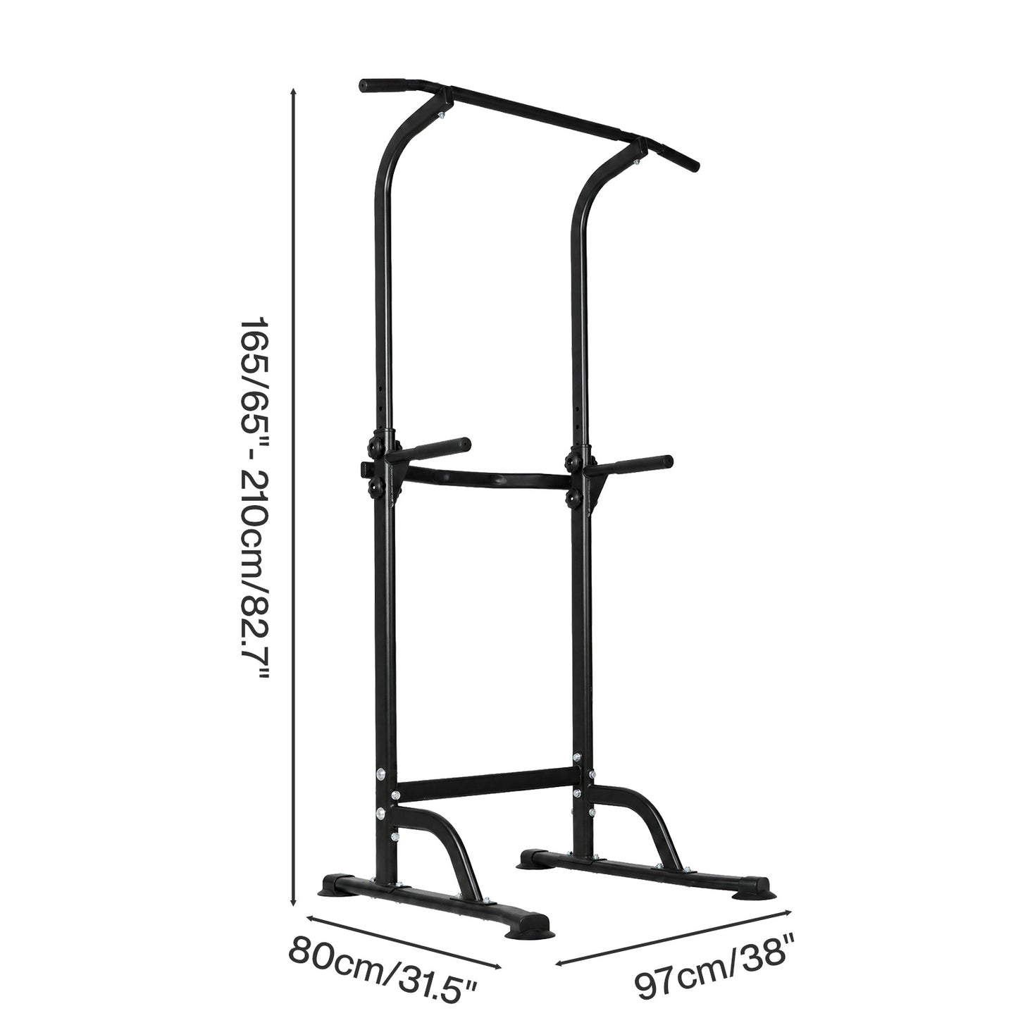 Centra Pull Up Station  9-Height Adjustable  150kg Carbon Steel  Black