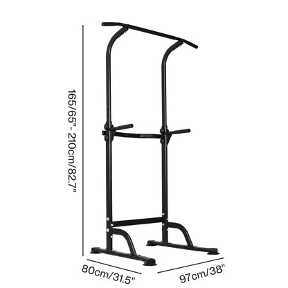 Centra Pull Up Station  9-Height Adjustable  150kg Carbon Steel  Black