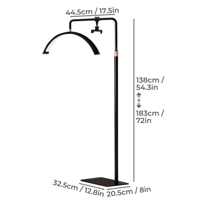 Emitto LED Lash Light Half Moon Lamp for Lash Extension Tattoo Aluminium Alloy