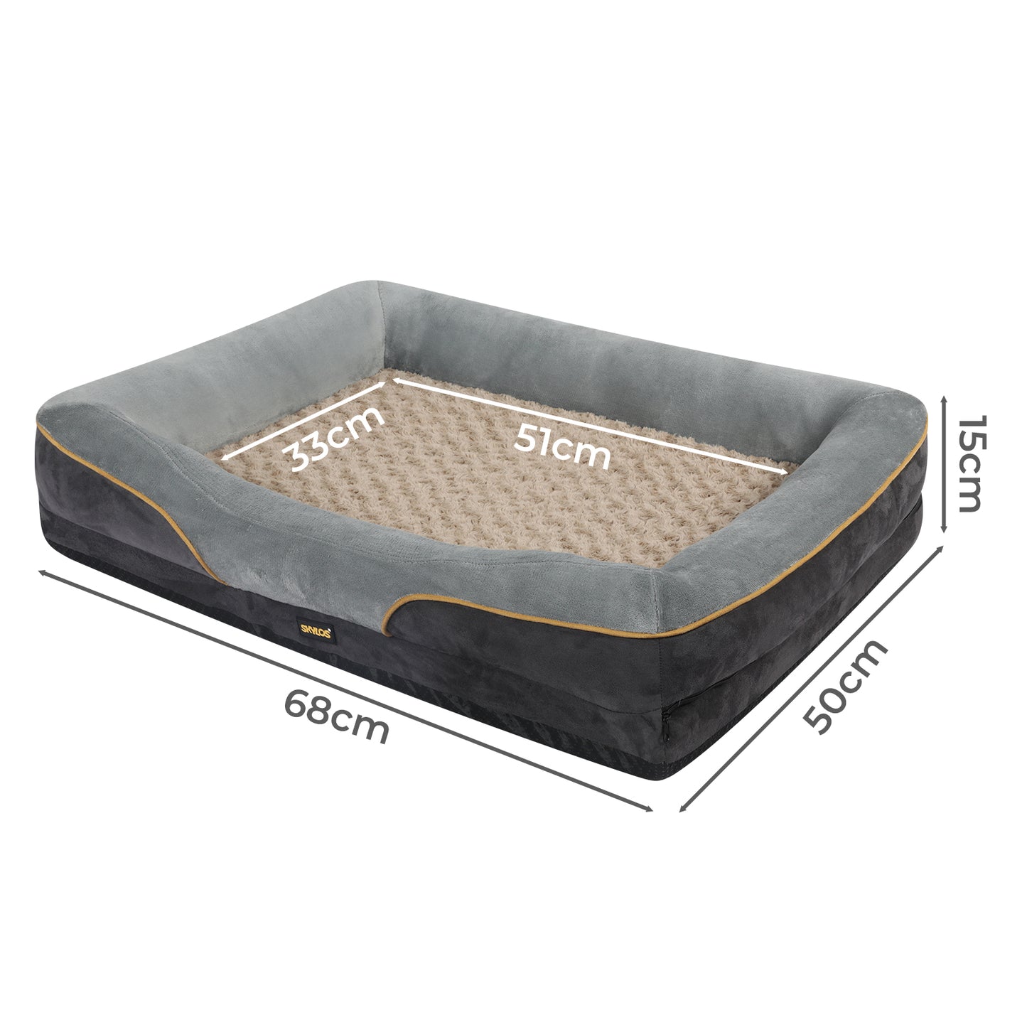 Skylos Orthopaedic Dog Bed Water Resistant Small Pet Cushion Mattress Washable
