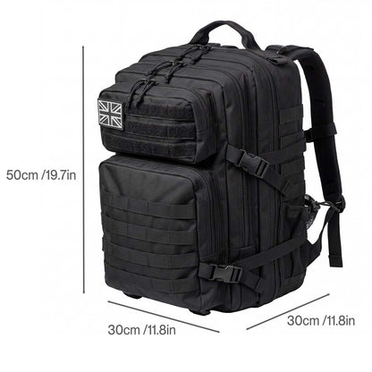 Swifto Military Backpack 45L Tactical Backpack 900D Oxford for Hiking Black