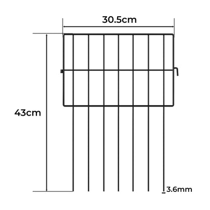 Levede 25 Pack Animal Barrier Metal Decorative Garden Fence Outdoor Pet Border