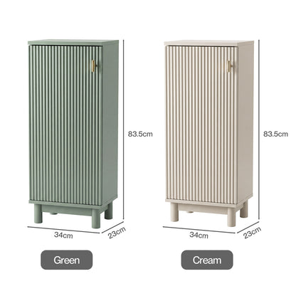 Levede 80cm Tall Bathroom Cabinet Vanity Narrow Storage Cupboard Fluted 3 Tier