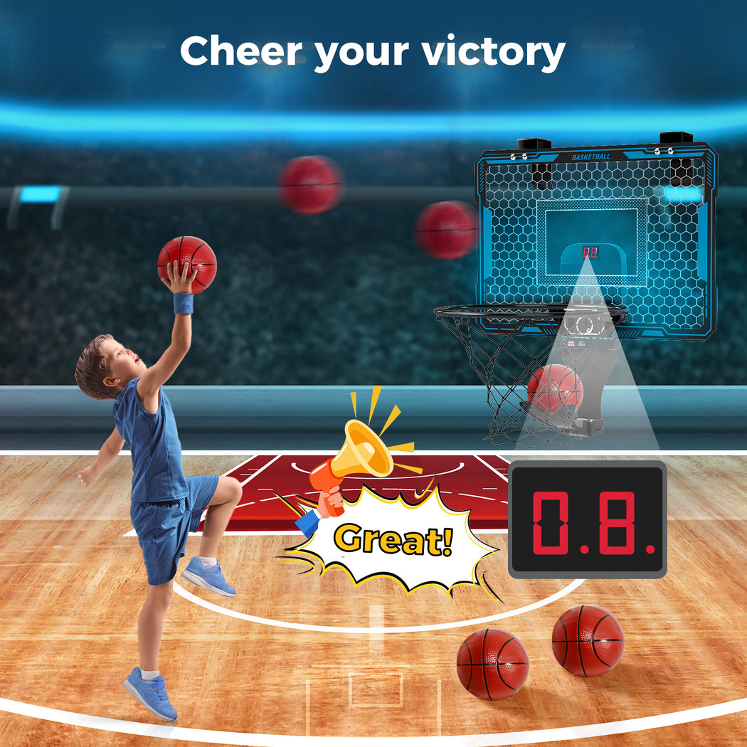 Dekko Mini Basketball Hoop Over Door Indoor Kids Sport Backboard Auto Scoring