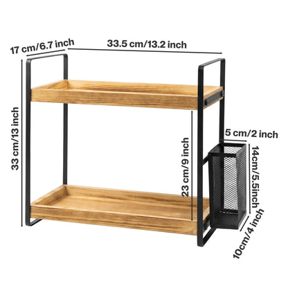Levede Bathroom Organiser Countertop 2 Tier Perfume Skincare Storage Shelf