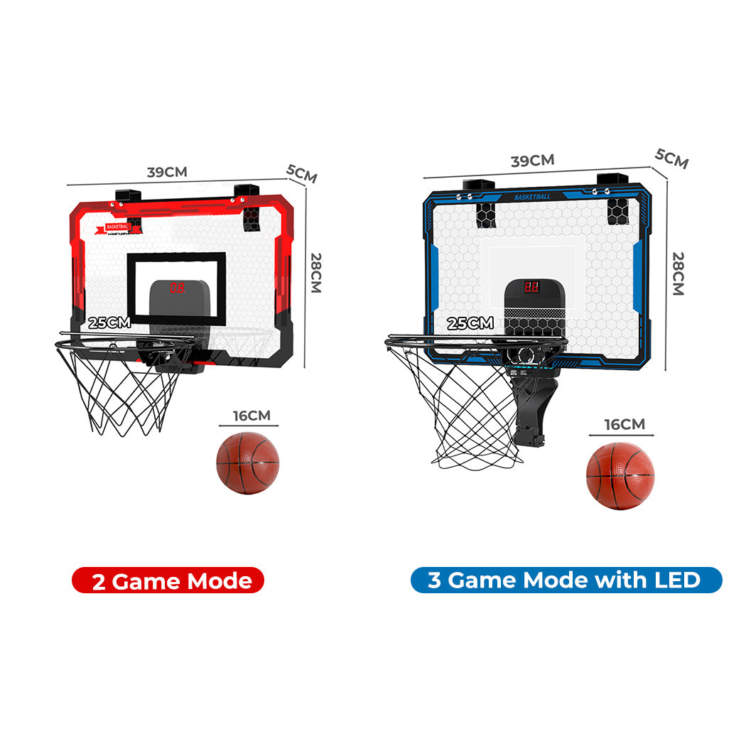 Dekko Mini Basketball Hoop Door Indoor Game with Led & 4 Balls Automatic Scoring