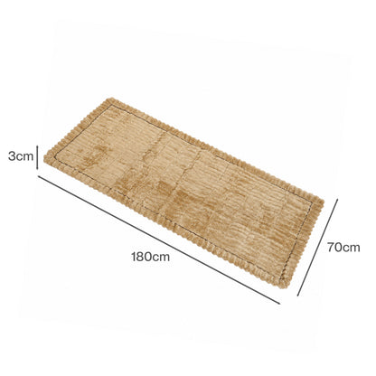 Marlow Corduroy Sofa Cover Pet Friendly Non Slip Washable 70 x 180cm Light Camel