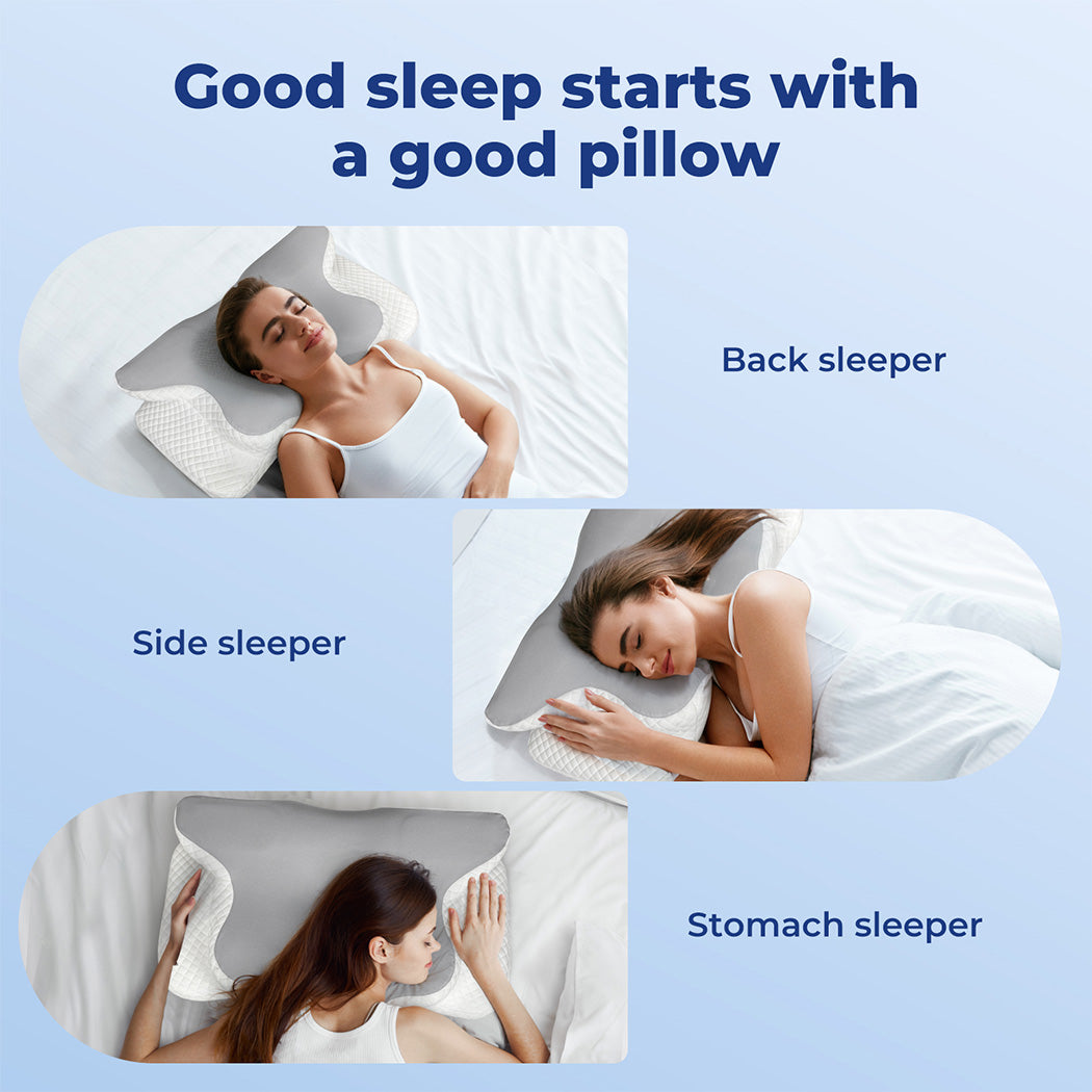 Lavio Ergonomic Pillow Cervical Neck Memory Foam Orthopedic Shoulder Pain Relief