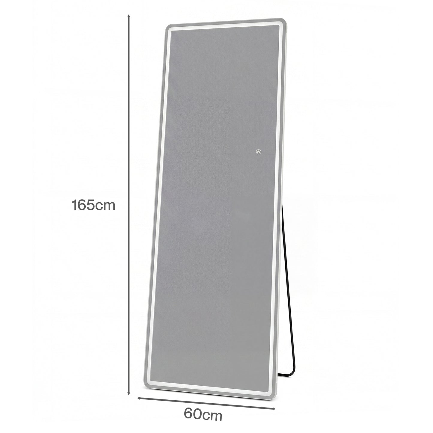 Yezi Full Length Mirror 3 Color LED Touch Dressing Mirror 165x60cm with Dimming