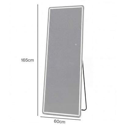 Yezi Full Length Mirror 3 Color LED Touch Dressing Mirror 165x60cm with Dimming