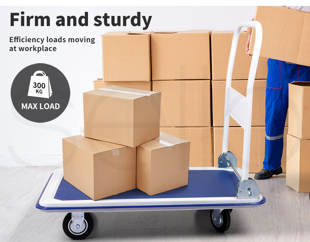 300kg Folding Truck Trolley Platform Cart Hand Sack Fold Transport Heavy Duty