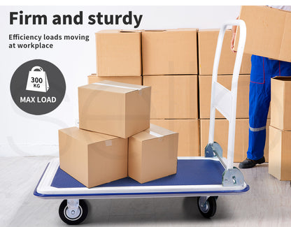 300kg Folding Truck Trolley Platform Cart Hand Sack Fold Transport Heavy Duty