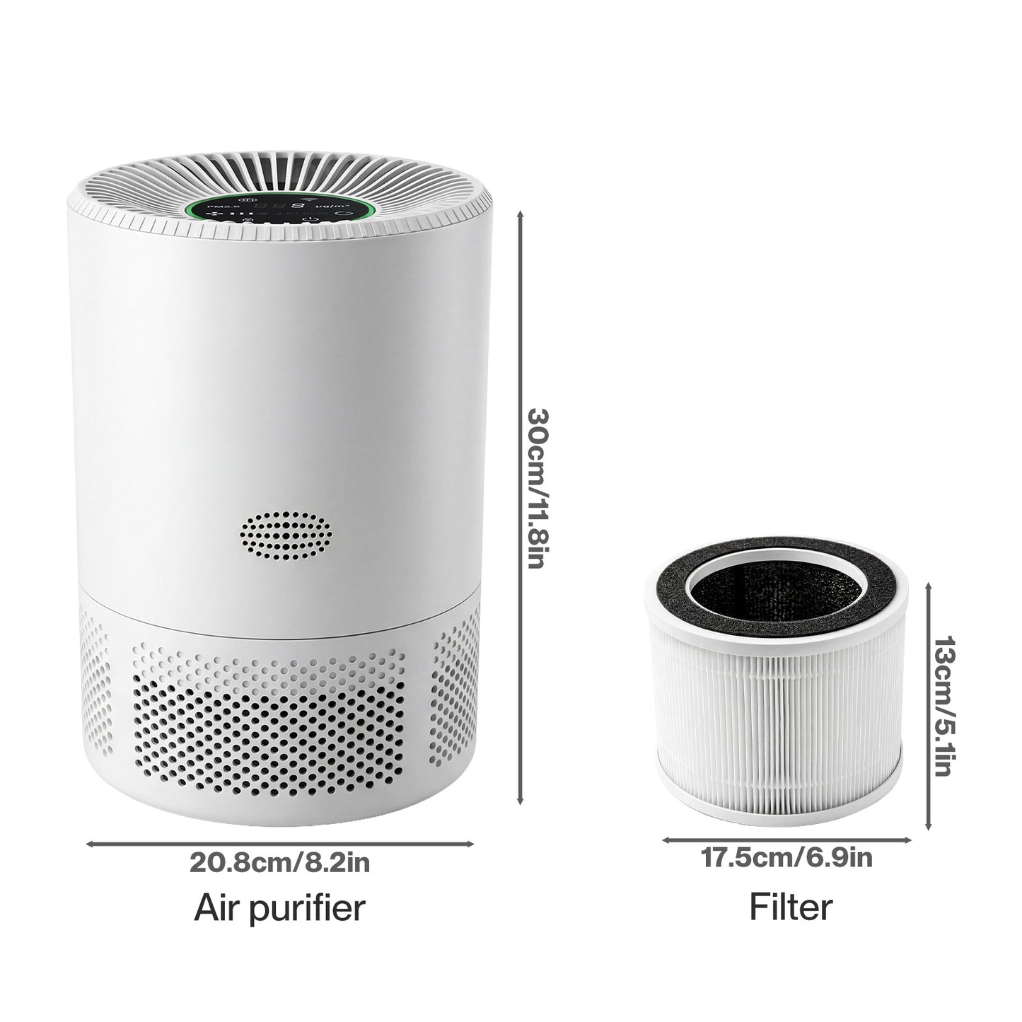 Spector Air Purifier HEPA APP Control Timer Filter Core 3-in-1 High-Efficiency