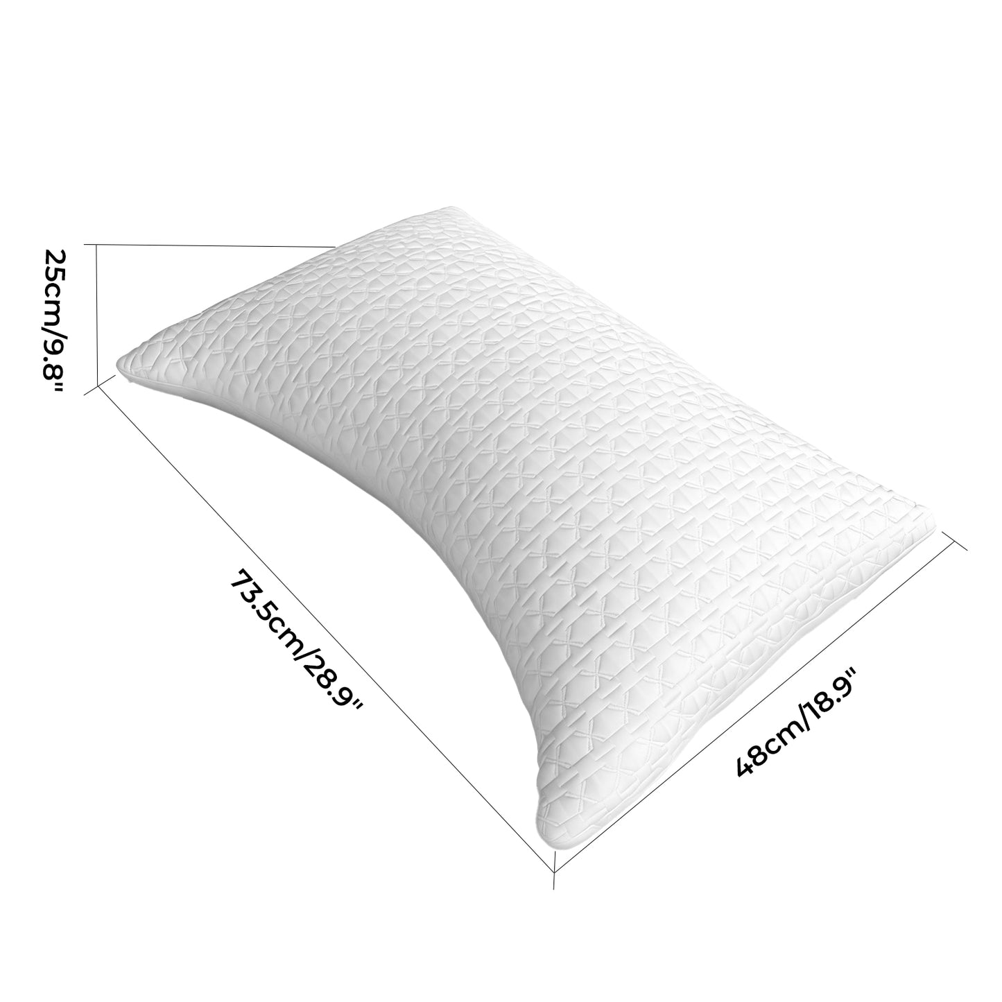 Lavio Side Sleeper Pillow Shreded Memory Foam Adjustable Comfort Bounce Back